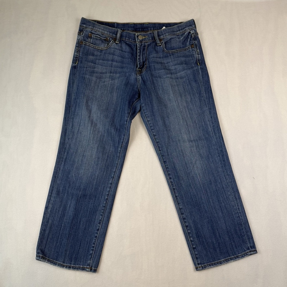 Lucky Brand Jeans Womens 14/32 Crop Mid Rise Stretch Blue Denim